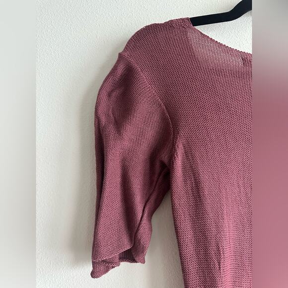 Peruvian Connection Burgundy Asymmetrical Hem Tunic Shirt Fairy Grunge Size S - Picture 5 of 6